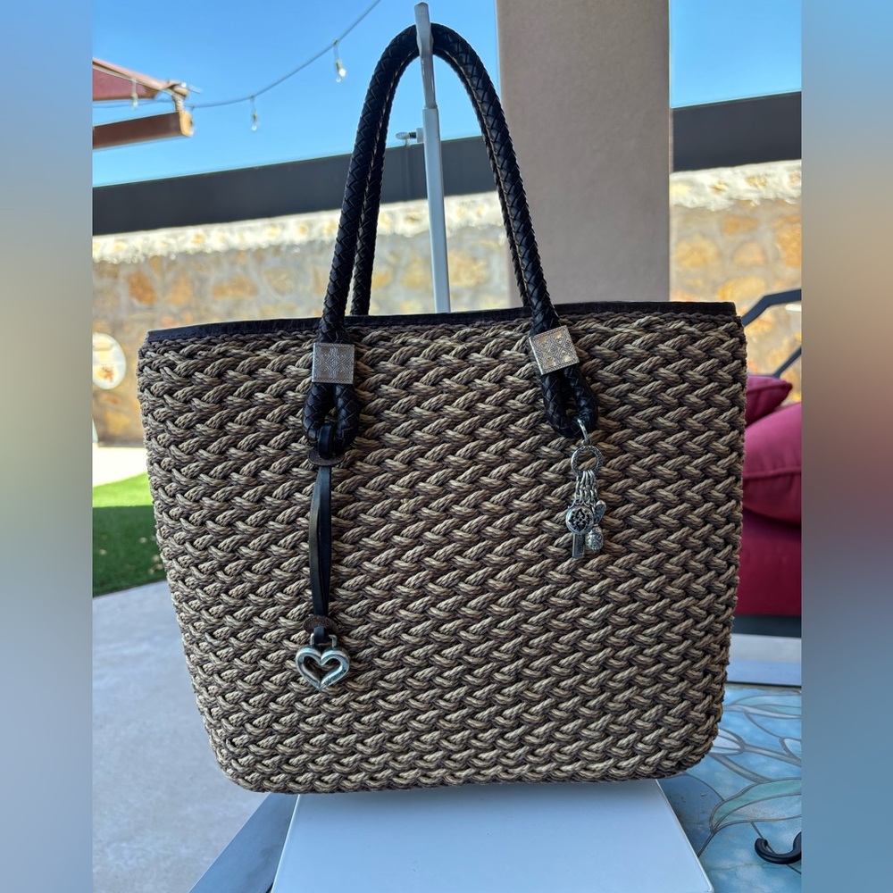 Brighton woven wicker tote